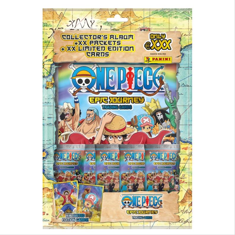 One Piece Epic Journey Starterset Trading Cards Panini - Sammelordner + 3 x Booster