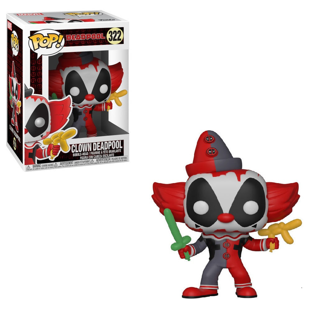 FUNKO POP #322 Clown Deadpool Vinyl Figur NEU sealed