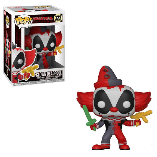 FUNKO POP #322 Clown Deadpool Vinyl Figur NEU sealed