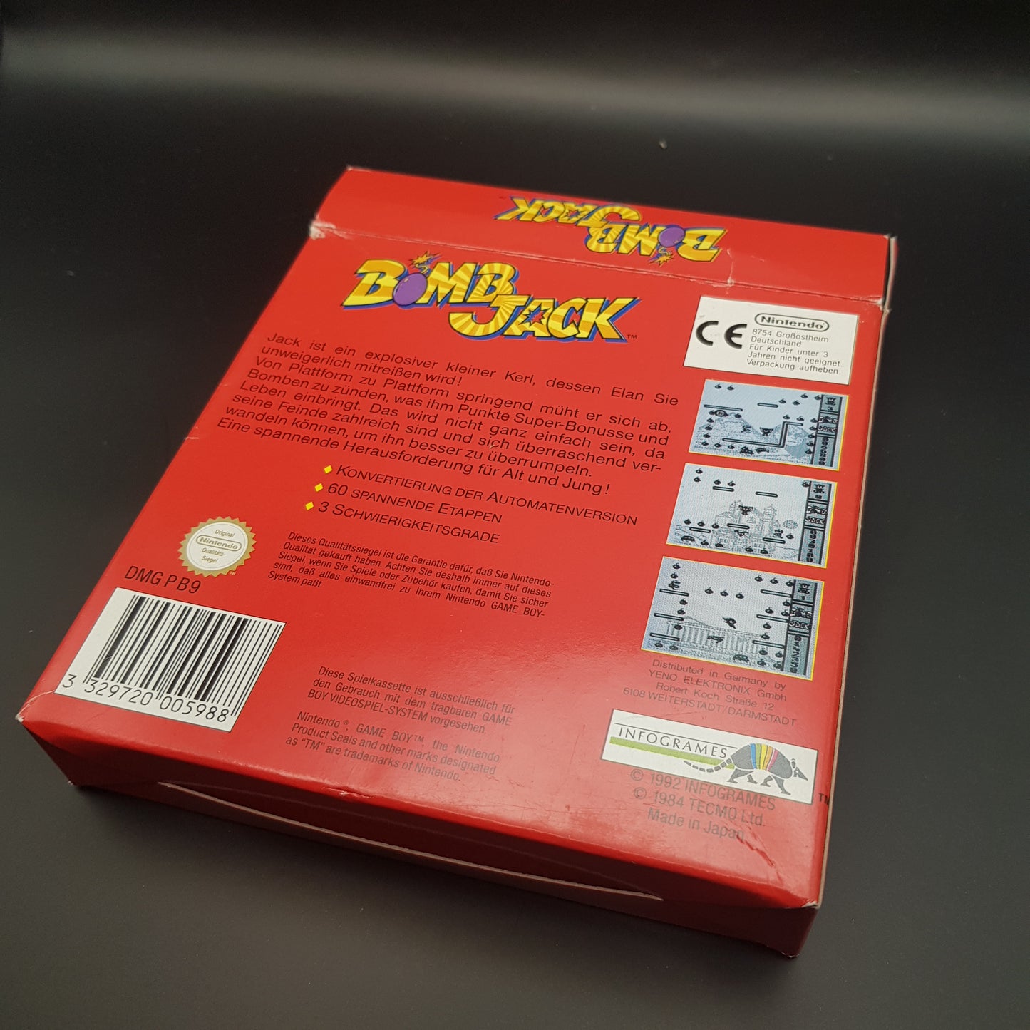 Nintendo Gameboy - Bomb Jack Spiel + OVP + Anleitung - gebraucht