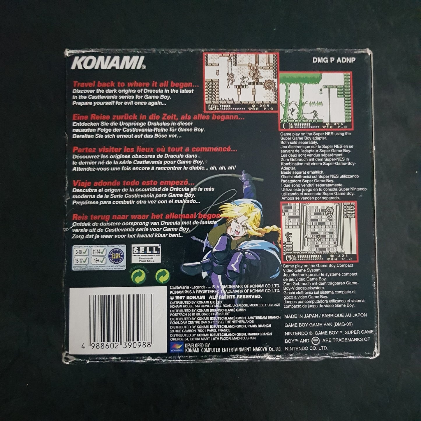 Nintendo Gameboy - Castlevania Legends Spiel + OVP + Anleitung - gebraucht