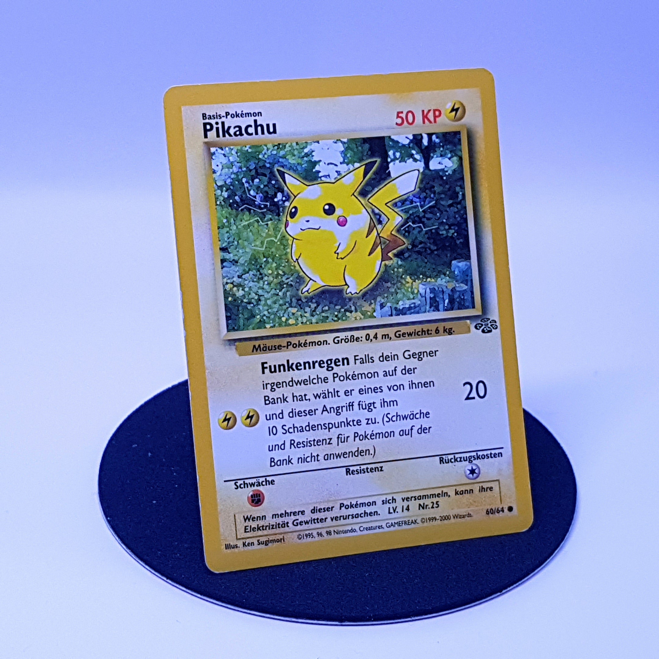 Pikachu 60/64 Vintage Pokemonkarte DE 2000 Near Mint Pokton Pikachu 60/64 Vintage Pokemonkarte DE 2000 Near Mint Pokton
