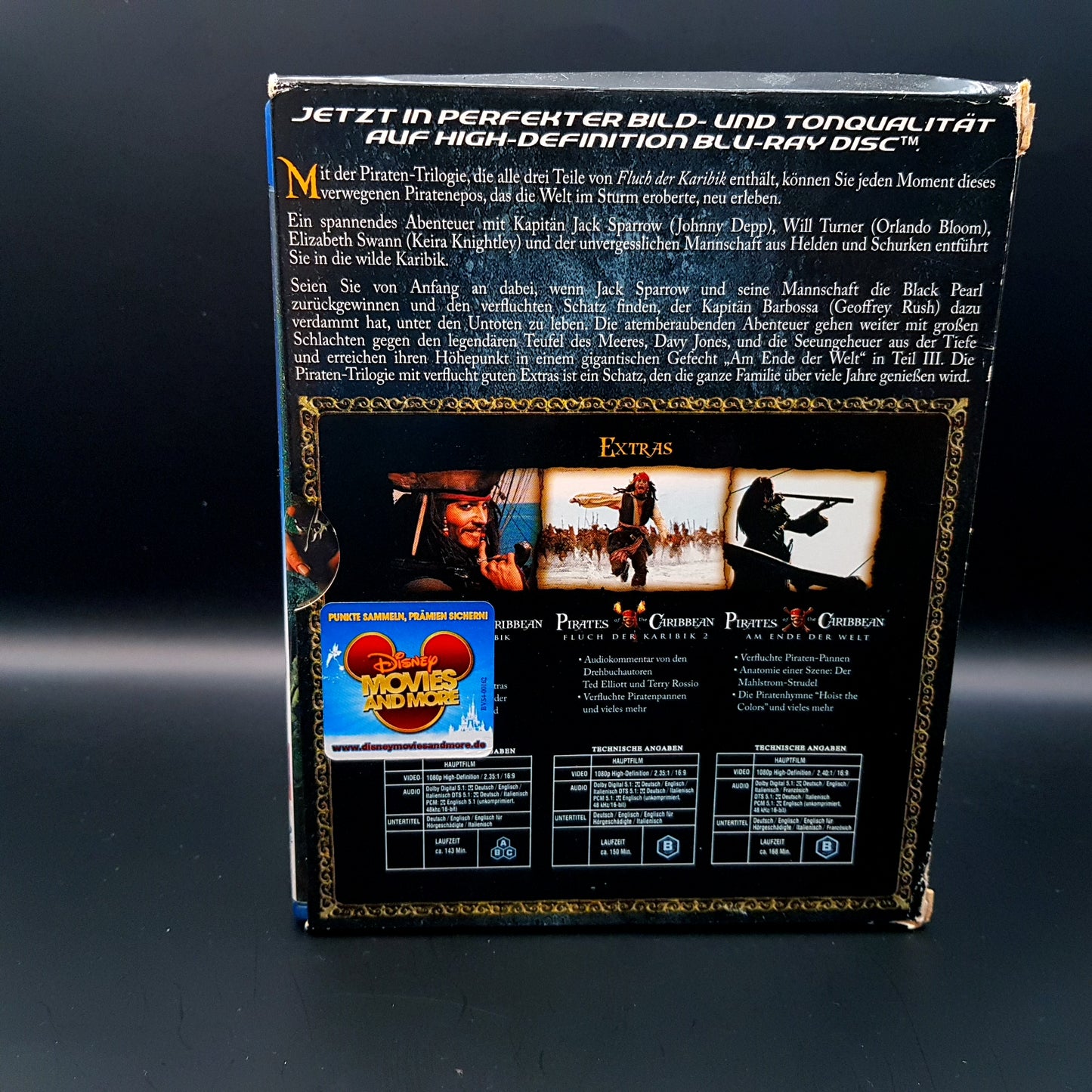 Fluch der Karibik 1-3 Die Piraten-Trilogie (Pirates of the caribean) - Blu Ray Zustand sehr gut