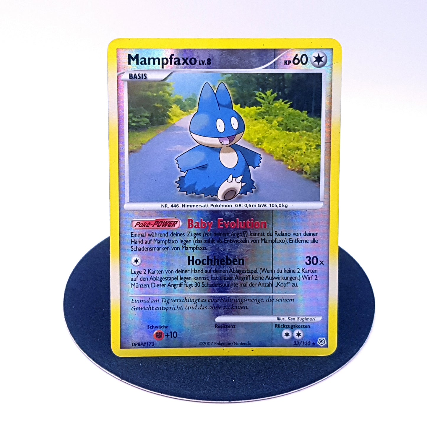 Pokemon Karte Mampfaxo 33/130 reverse holo Diamant & Perl 2007