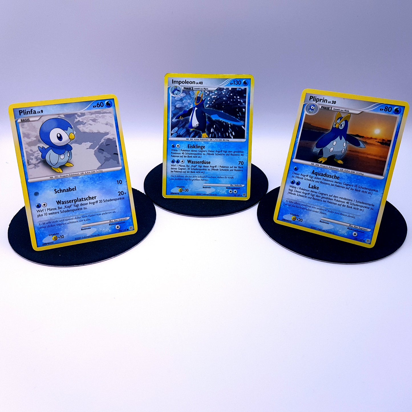Pokemon Karten Plinfa 93/130 Pliprin 58/130 Impoleon 4/130 holo Diamant & Perl 2007