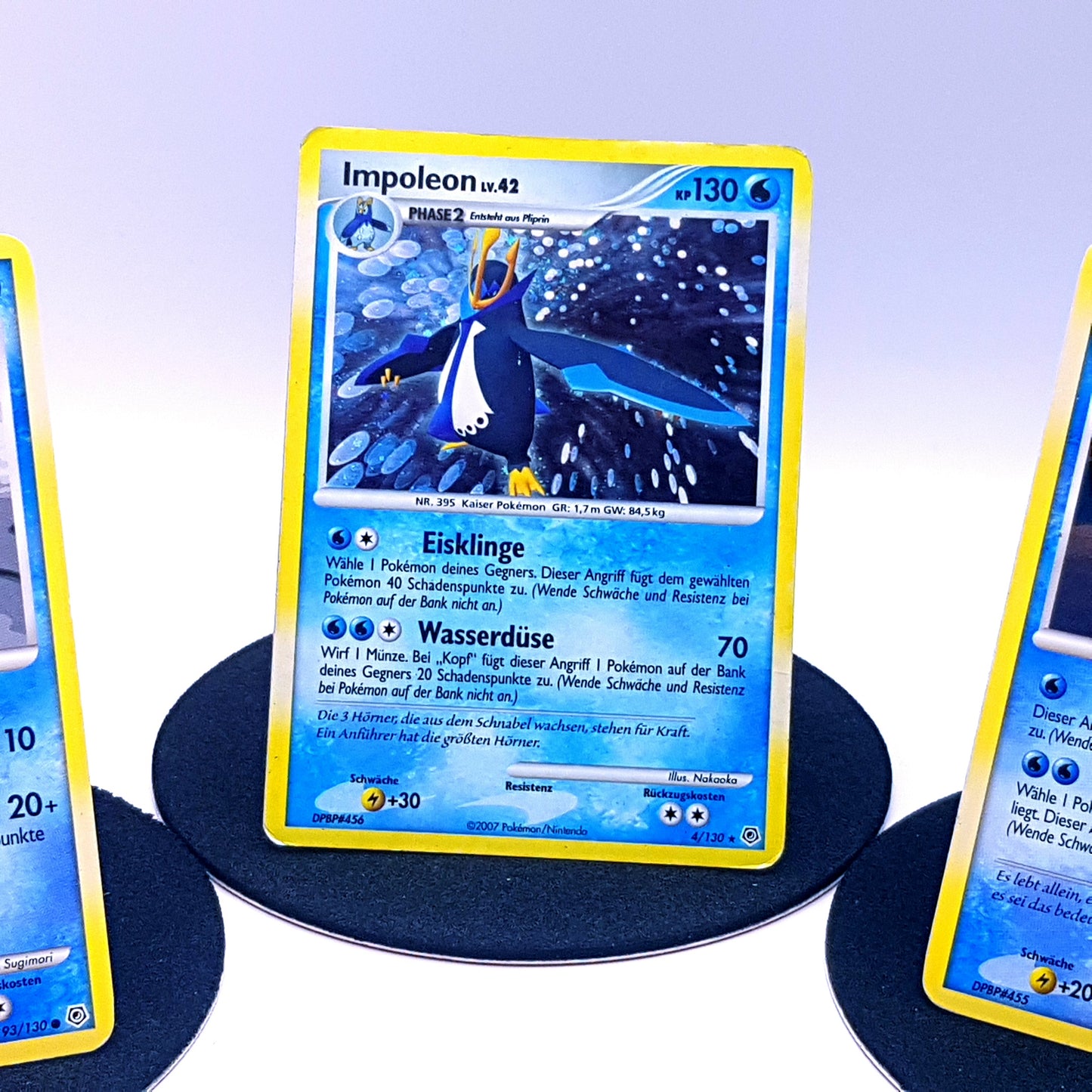 Pokemon Karten Plinfa 93/130 Pliprin 58/130 Impoleon 4/130 holo Diamant & Perl 2007