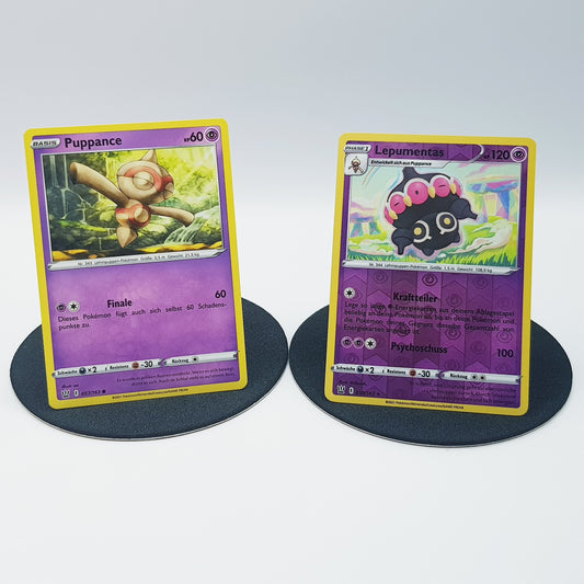 Pokemon Karten Puppance 57/163 & Lepumentas 58/163 holo rare Mint DE