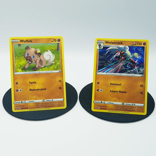 Wuffels 094/185 & Wolwerock 095/185 rare - Schwert & Schild - Farbenschock 2020 - DE - Pokemon