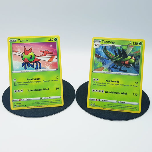 Yanma 006/185 & Yanmega 007/185 rare - Schwert & Schild - Farbenschock 2020 - DE - Pokemon