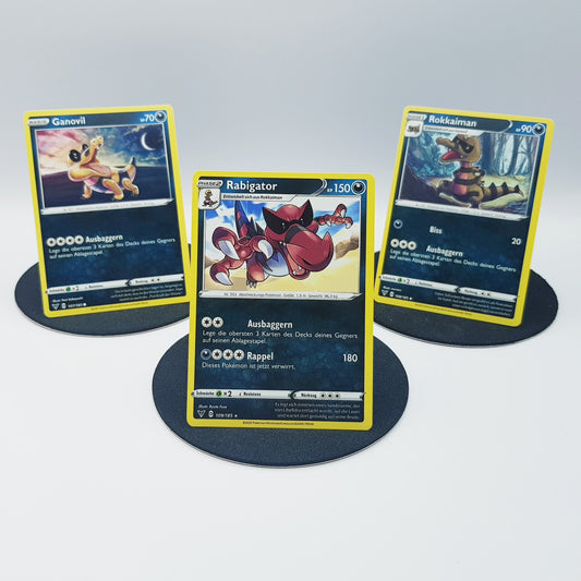 Ganovil 107/185 Rokkaiman 108/185 Rabigator 109/185 rare - Schwert & Schild - Farbenschock 2020 - DE - Pokemon