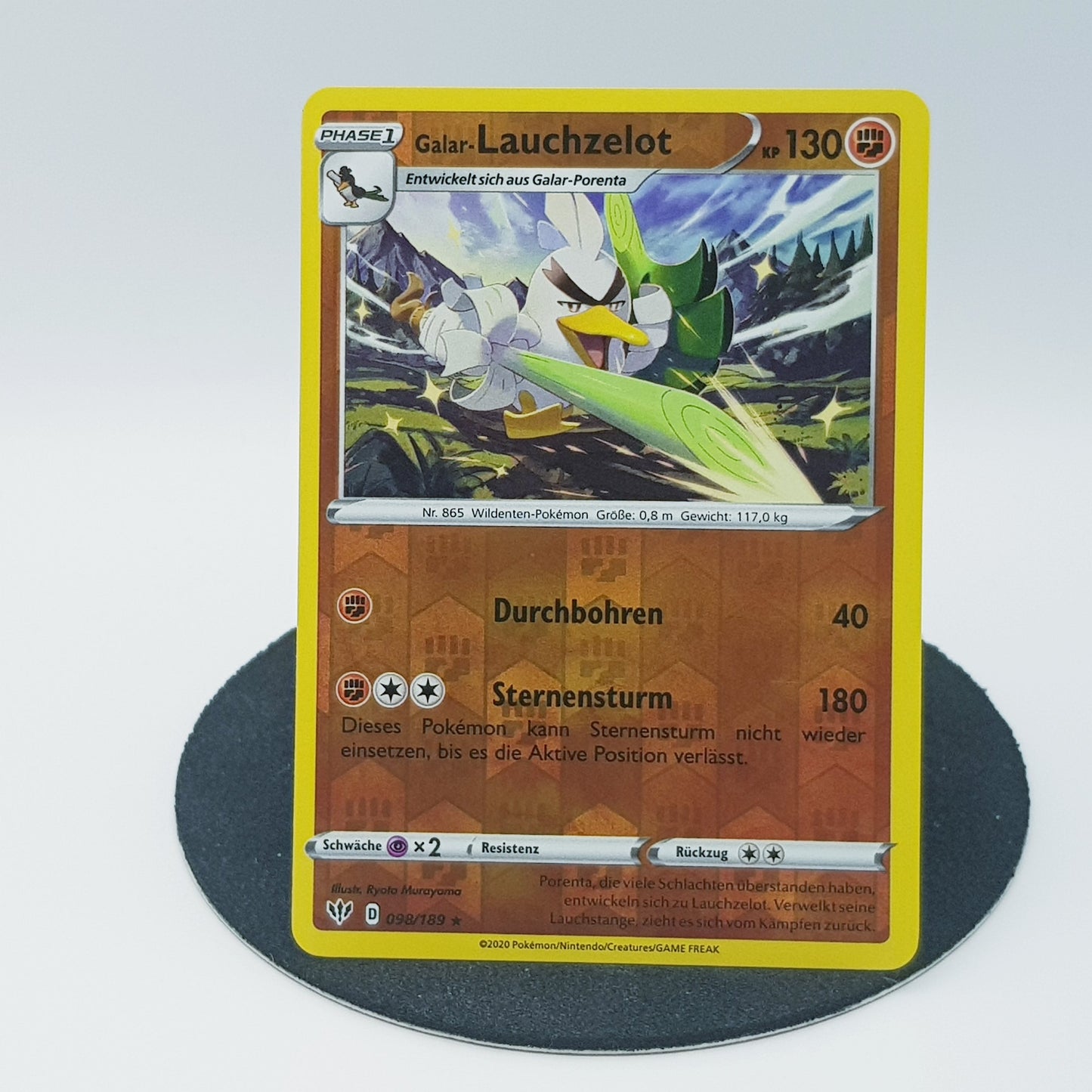 Galar-Lauchzelot 098/189 rare holo - Schwert & Schild - Flammende Finsternis 2020 - DE - Pokemon