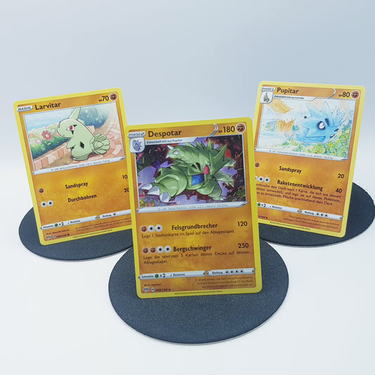 Larvitar 086/189 Pupitar 087/189 Despotar 088/189 holo - Schwert & Schild - Flammende Finsternis 2020 - DE - Pokemon