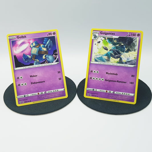 Golbit 076/189 & Golgantes 077/189 rare - Schwert & Schild - Flammende Finsternis 2020 - DE - Pokemon
