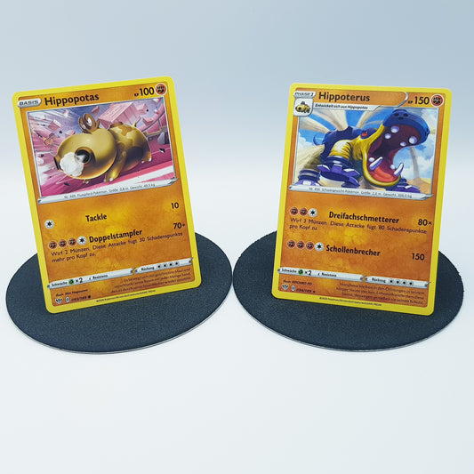 Hippopotas 093/189 & Hippoterus 094/189 rare - Schwert & Schild - Flammende Finsternis 2020 - DE - Pokemon