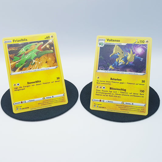 Frizelbliz 058/189 & Voltenso 059/189 rare - Schwert & Schild - Flammende Finsternis 2020 - DE - Pokemon