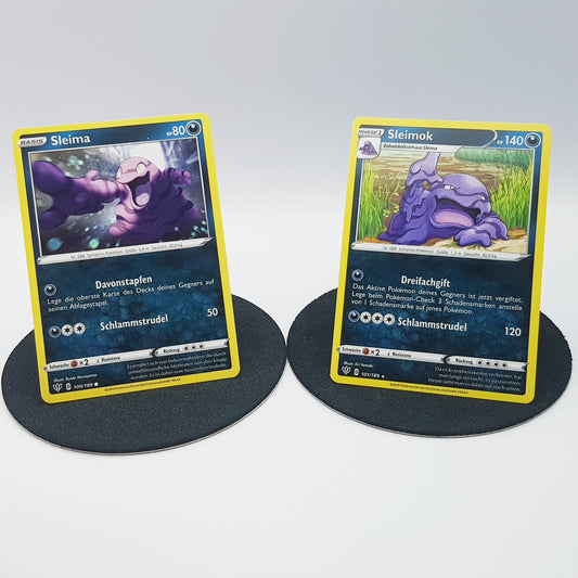 Sleima 100/189 & Sleimok 101/189 rare - Schwert & Schild - Flammende Finsternis 2020 - DE - Pokemon