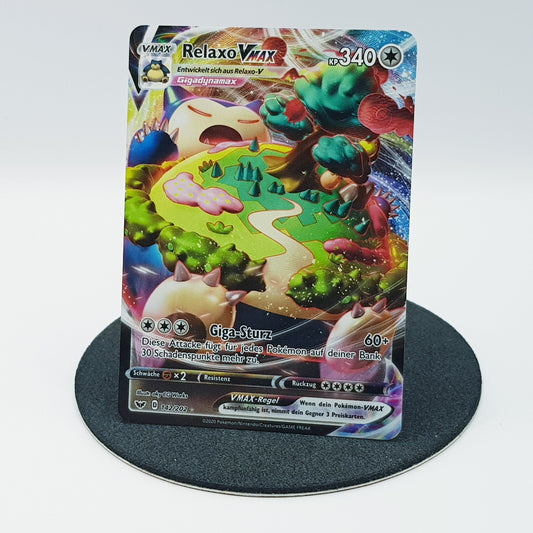 Relaxo VMAX 142/202 ultra rare holo Fullart - Schwert & Schild 2020 DE Pokemon