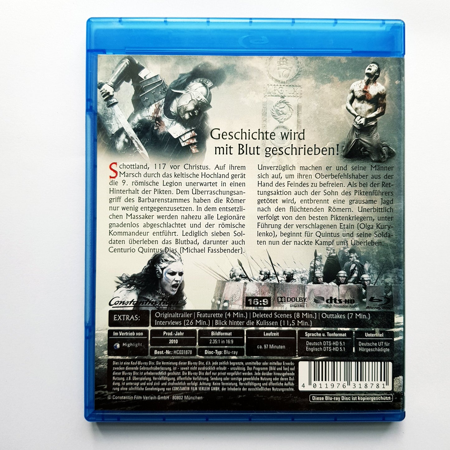 Centurion - Fight or Die - Michael Fassbender - Blu Ray Zustand sehr gut