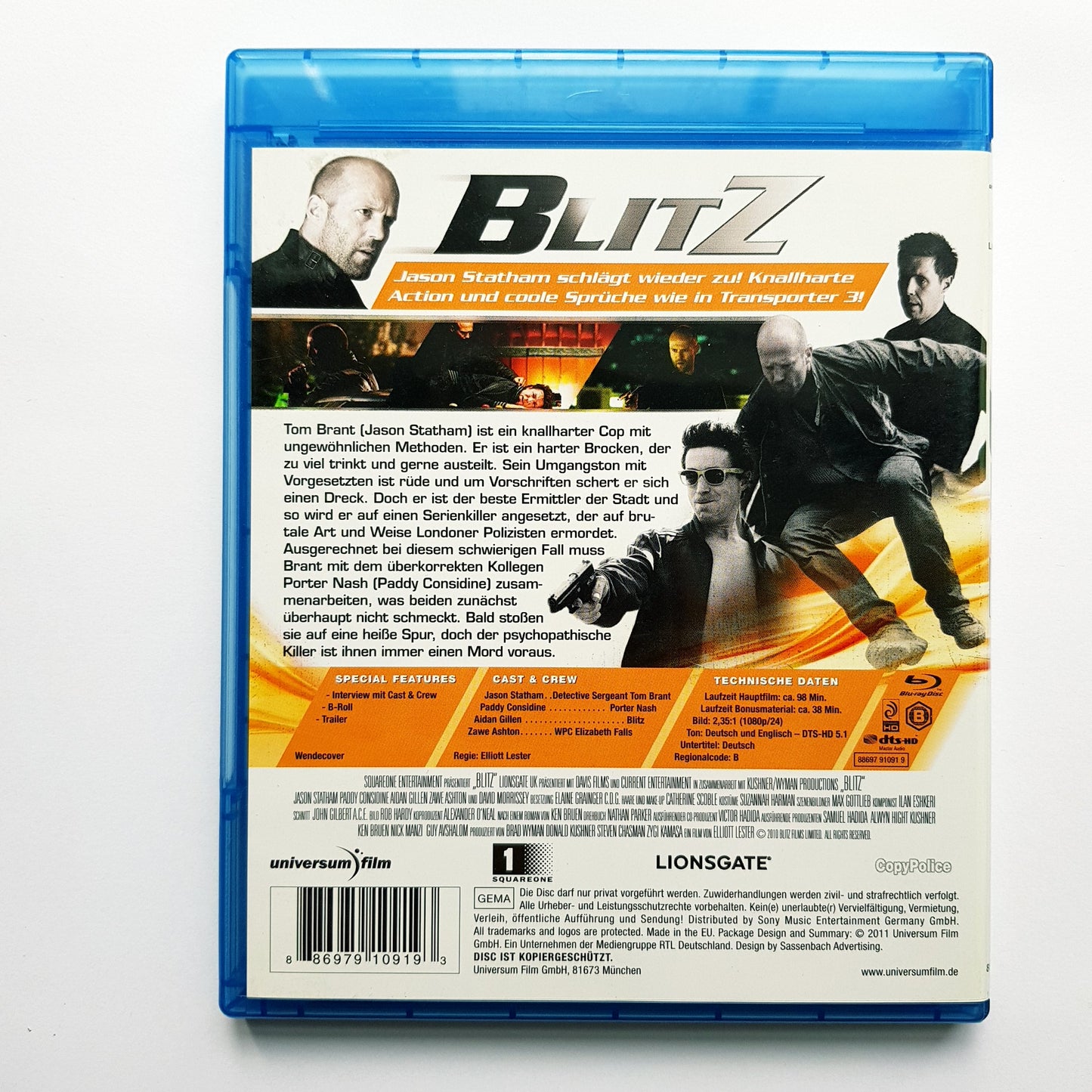 Blitz - Cop-Killer vs. Killer-Cop Jason Statham - Blu Ray Zustand sehr gut