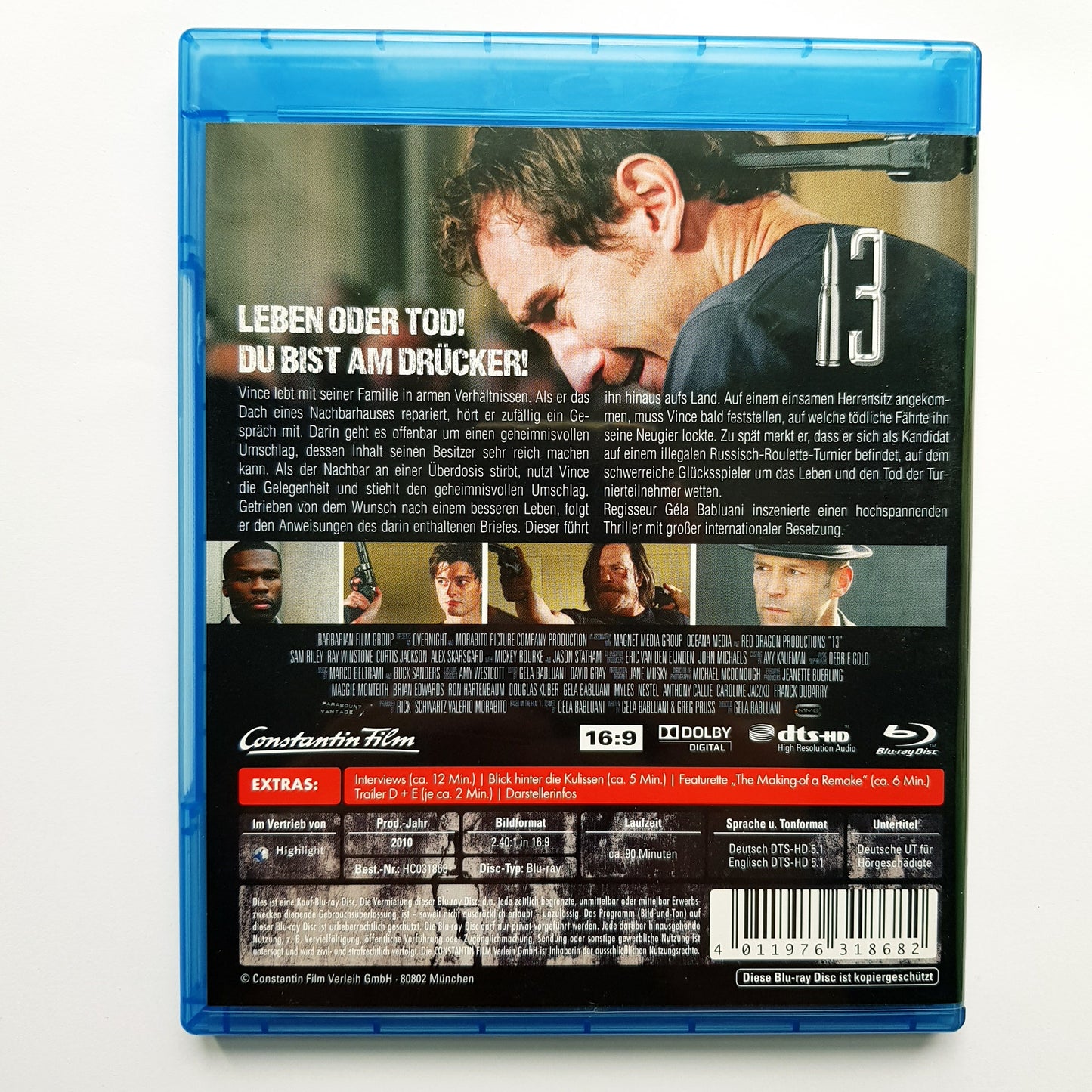 13 - Jason Statham Curtis Jackson Mickey Rourke - Blu Ray Zustand sehr gut