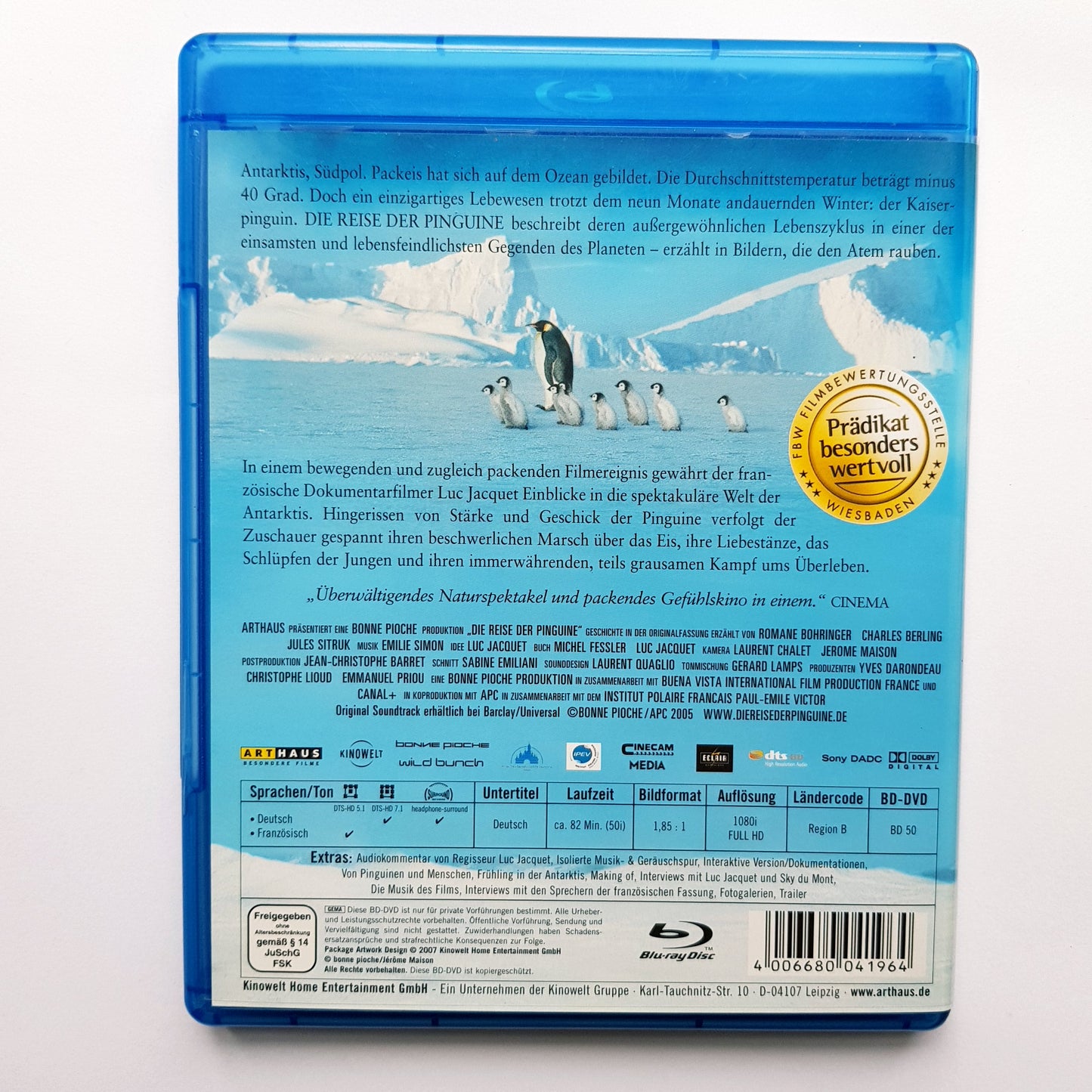 Die Reise der Pinguine - Oscar Dokumentarfilm 2005 - Blu Ray Zustand sehr gut