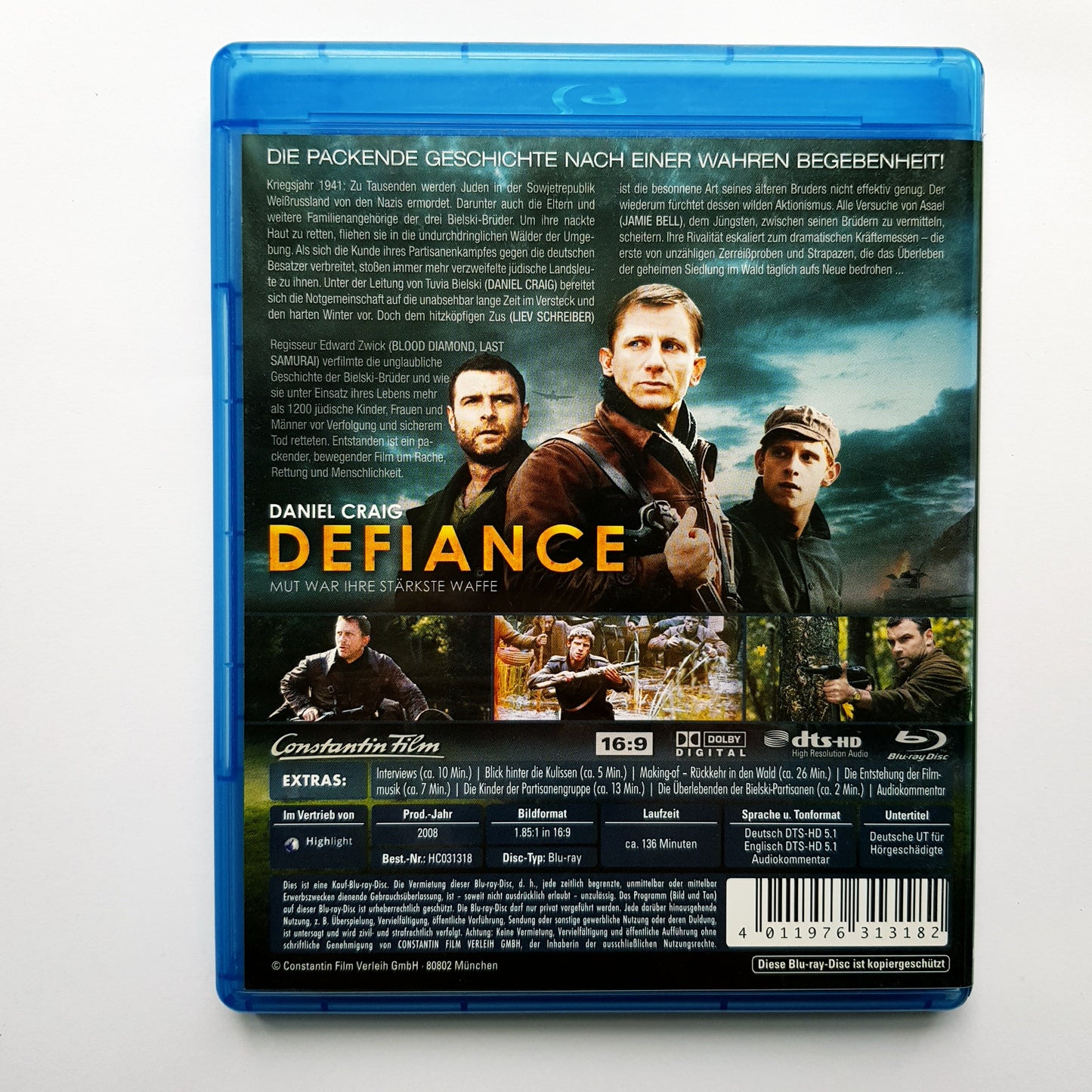 Defiance - Mut war ihre stärkste Waffe - Daniel Craig - Blu Ray Zustand sehr gut