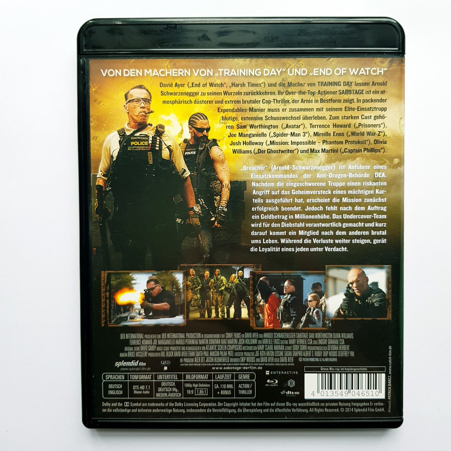 Sabotage - Arnold Schwarzenegger - Blu Ray Zustand sehr gut