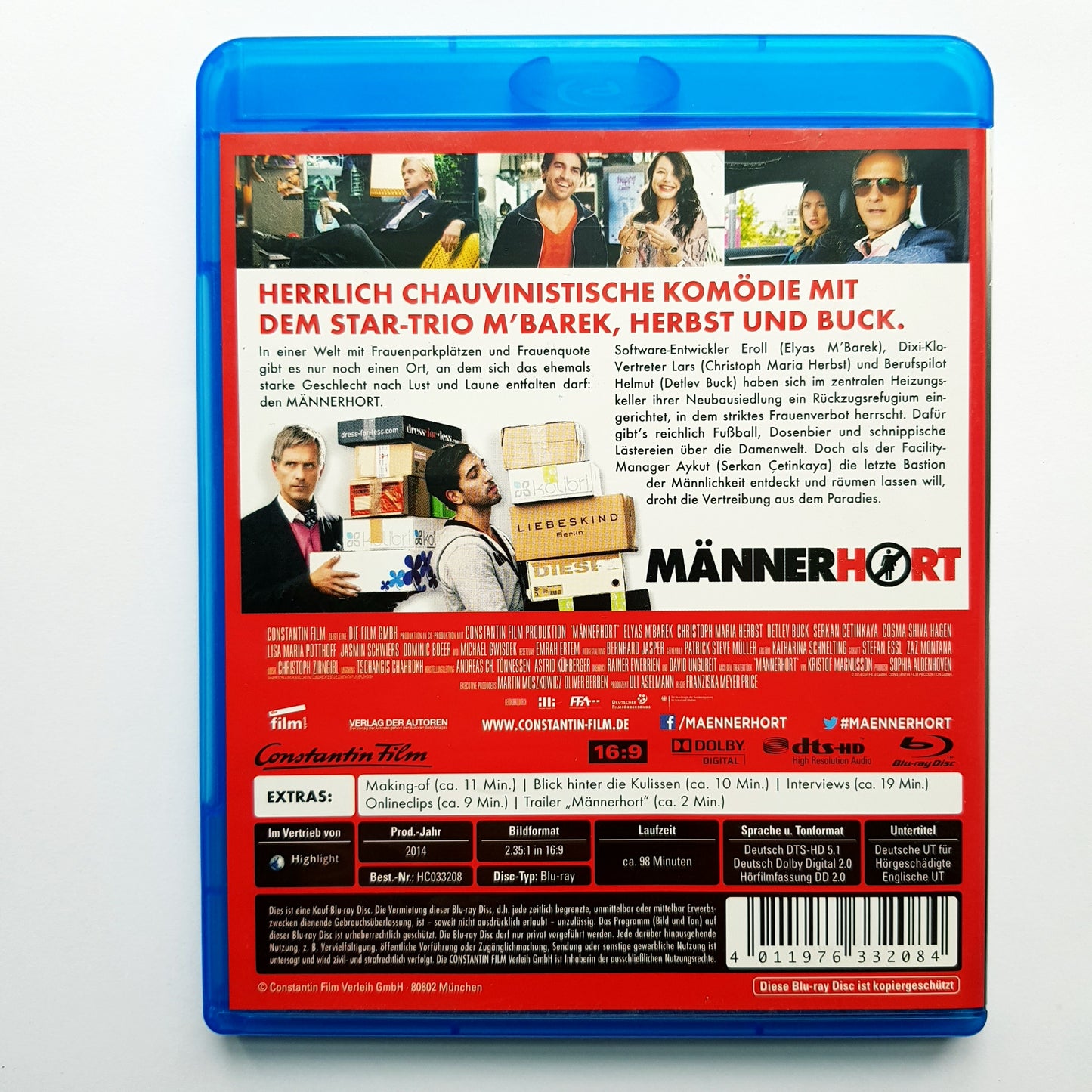 Männerhort - Elyas M'Barek & Christoph Maria Herbst - Blu Ray Zustand sehr gut