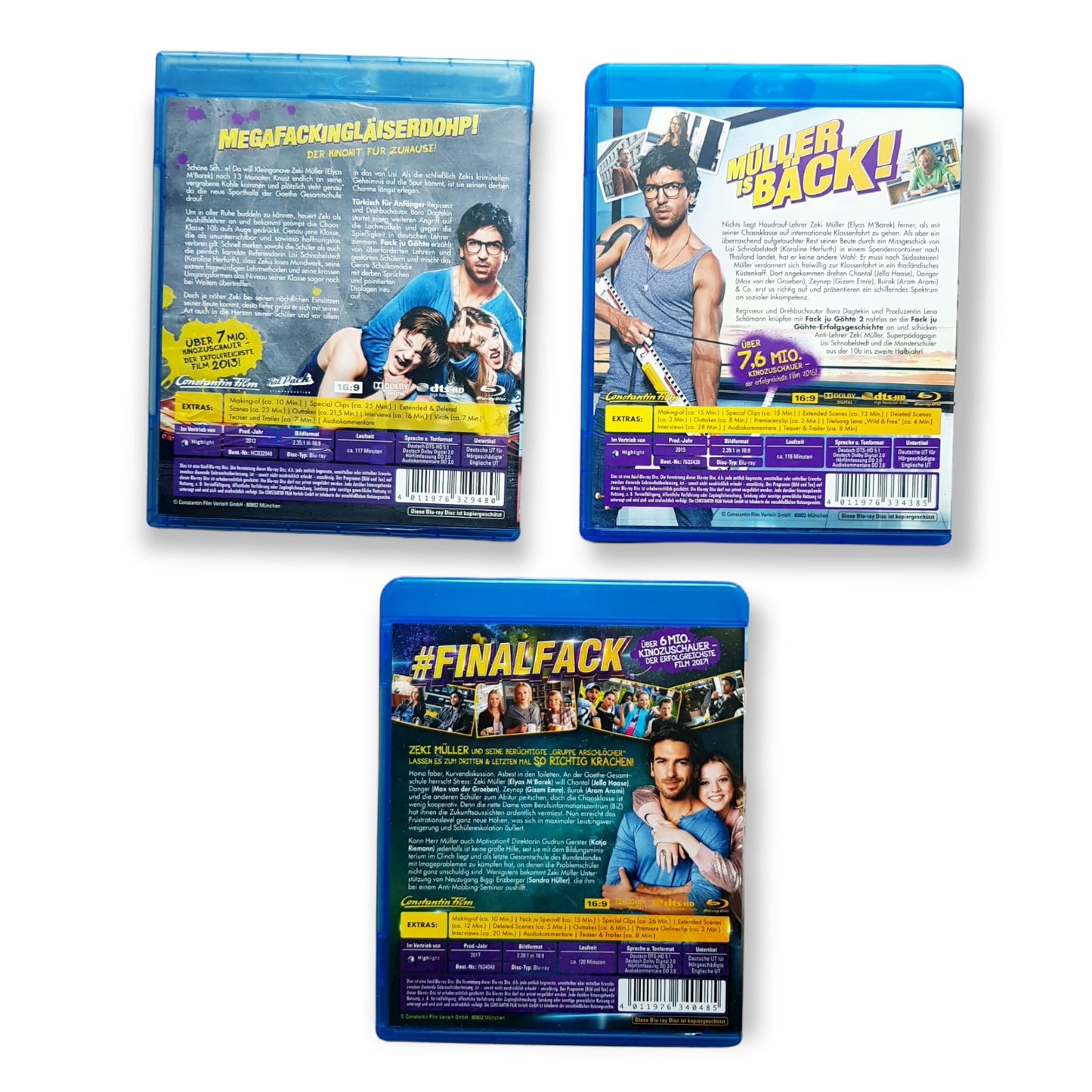Fack Ju Göthe (Teile 1-3) - Elyas M'Barek - Blu Ray Zustand sehr gut