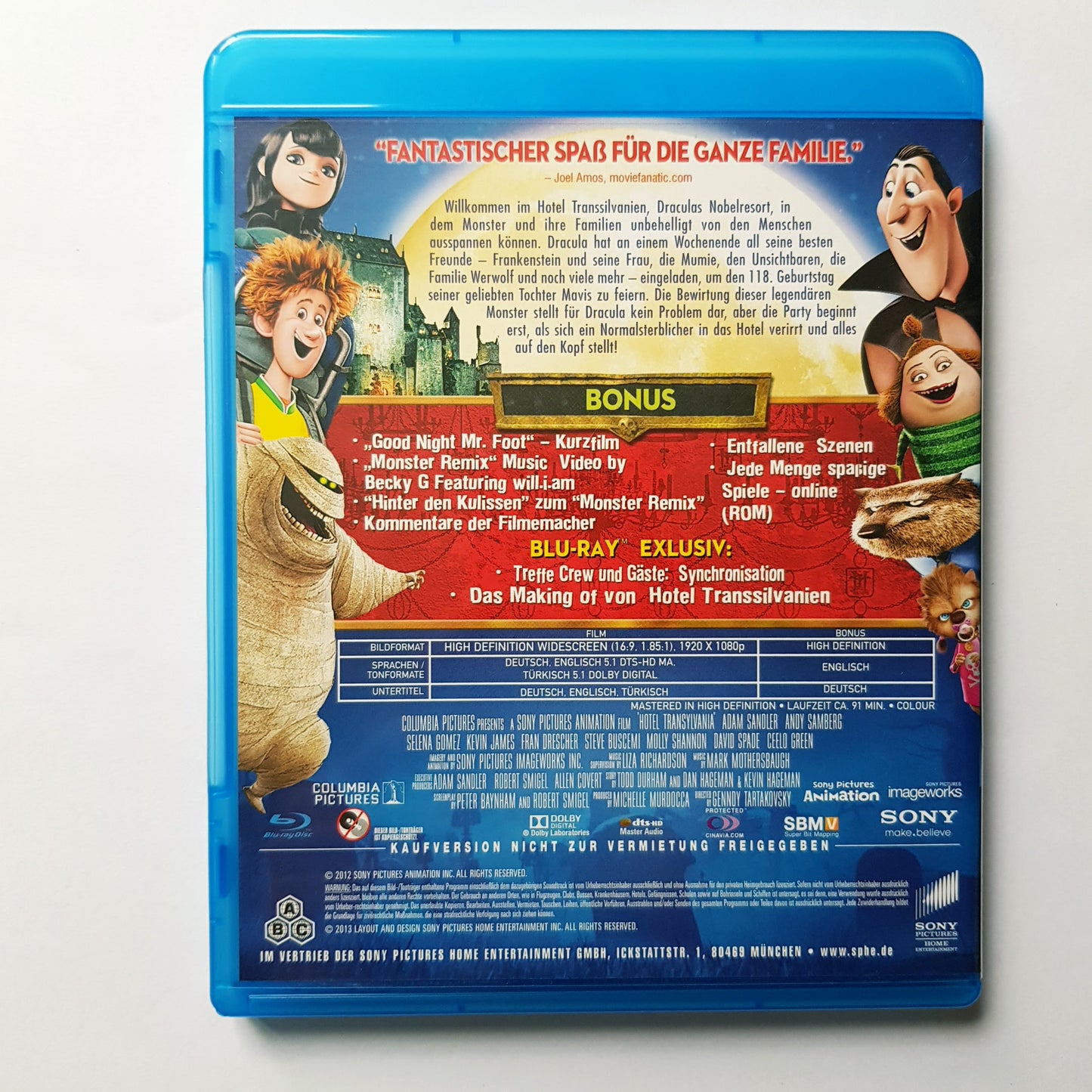 Hotel Transsilvanien inkl Mini-Movie - Blu Ray Zustand sehr gut