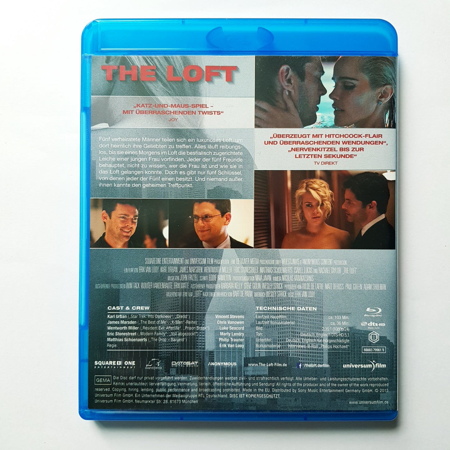 The Loft - Fünf Männer. Fünf Schlüssel. Ein Mord - Blu Ray Zustand sehr gut
