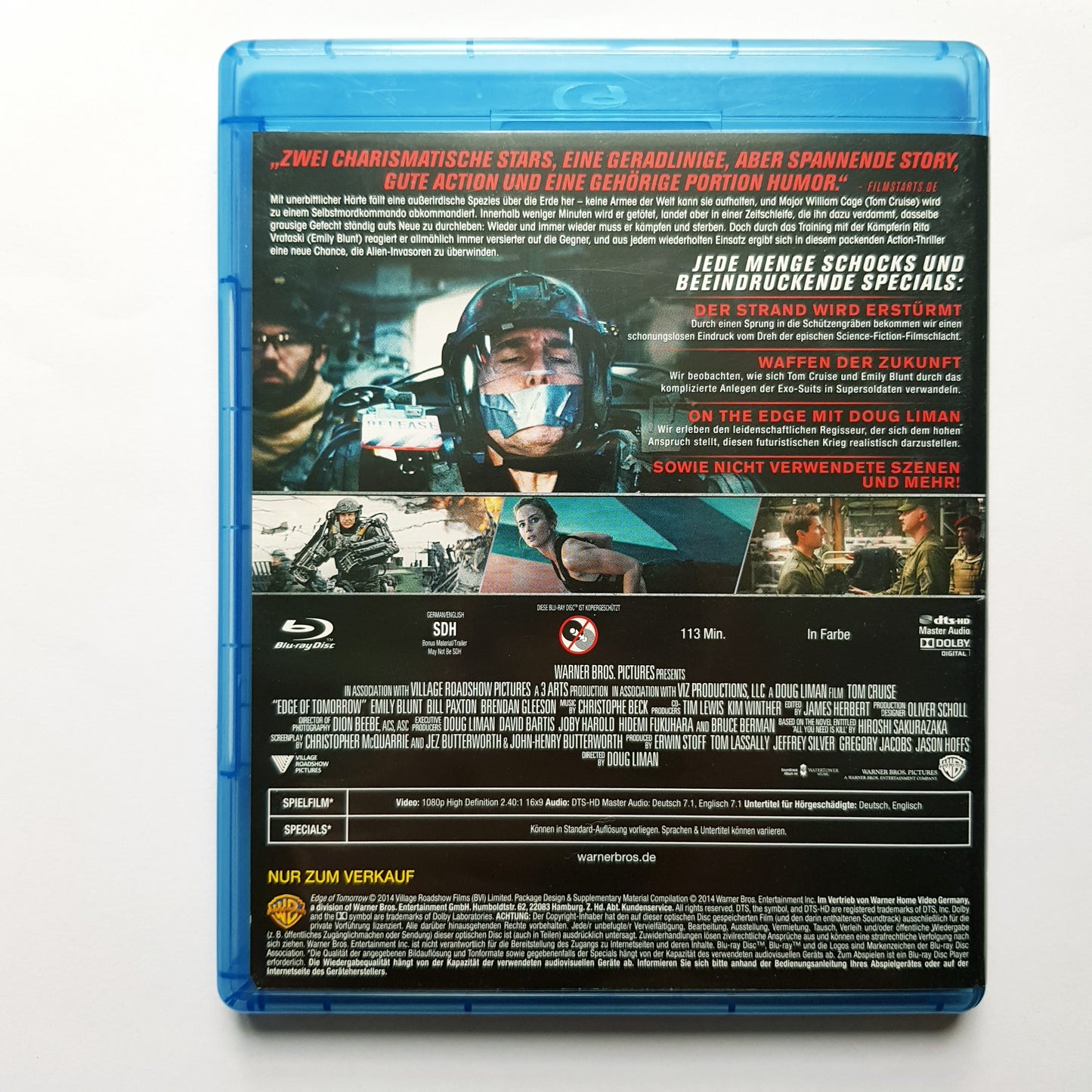 Edge of Tomorrow - Live Die Repeat - Tom Cruise - Blu Ray Zustand sehr gut