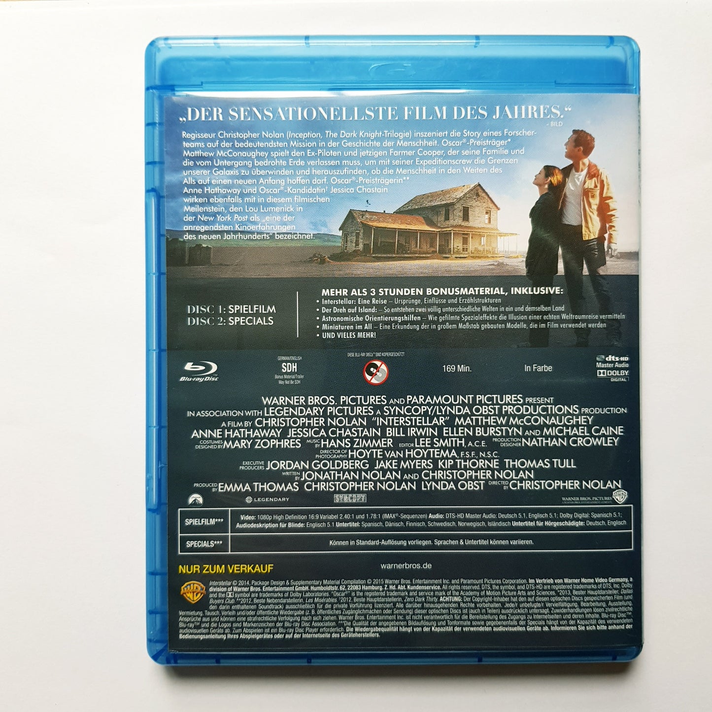 Interstellar - Matthew McConaughey - Blu Ray Zustand sehr gut