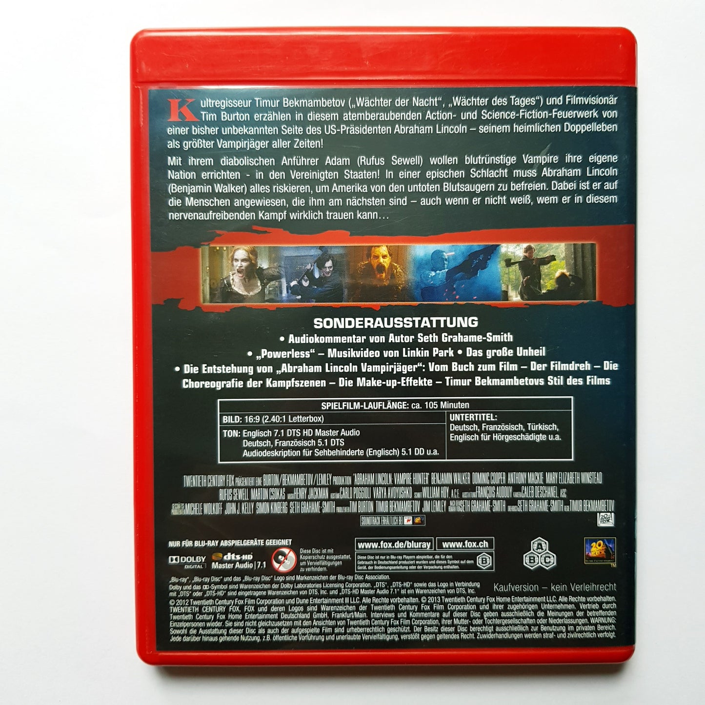 Abraham Lincoln - Vampirjäger - Blu Ray Zustand sehr gut