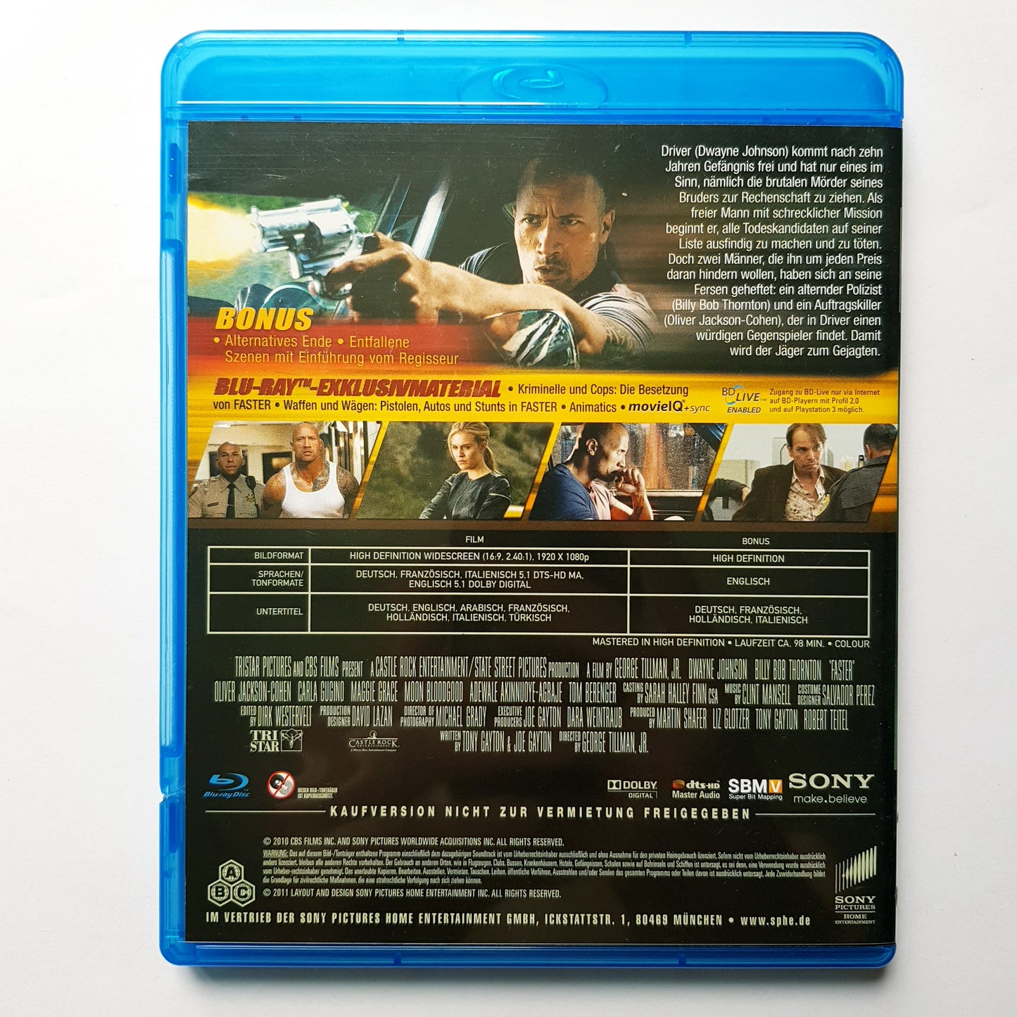 Faster - Dwayne The Rock Johnson - Blu Ray Zustand sehr gut