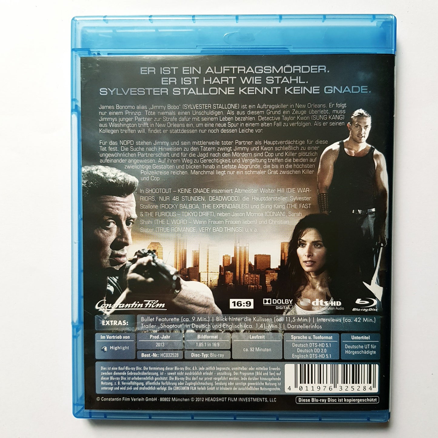 Shoot Out - Keine Gnade - Sylvester Stallone - Blu Ray Zustand sehr gut