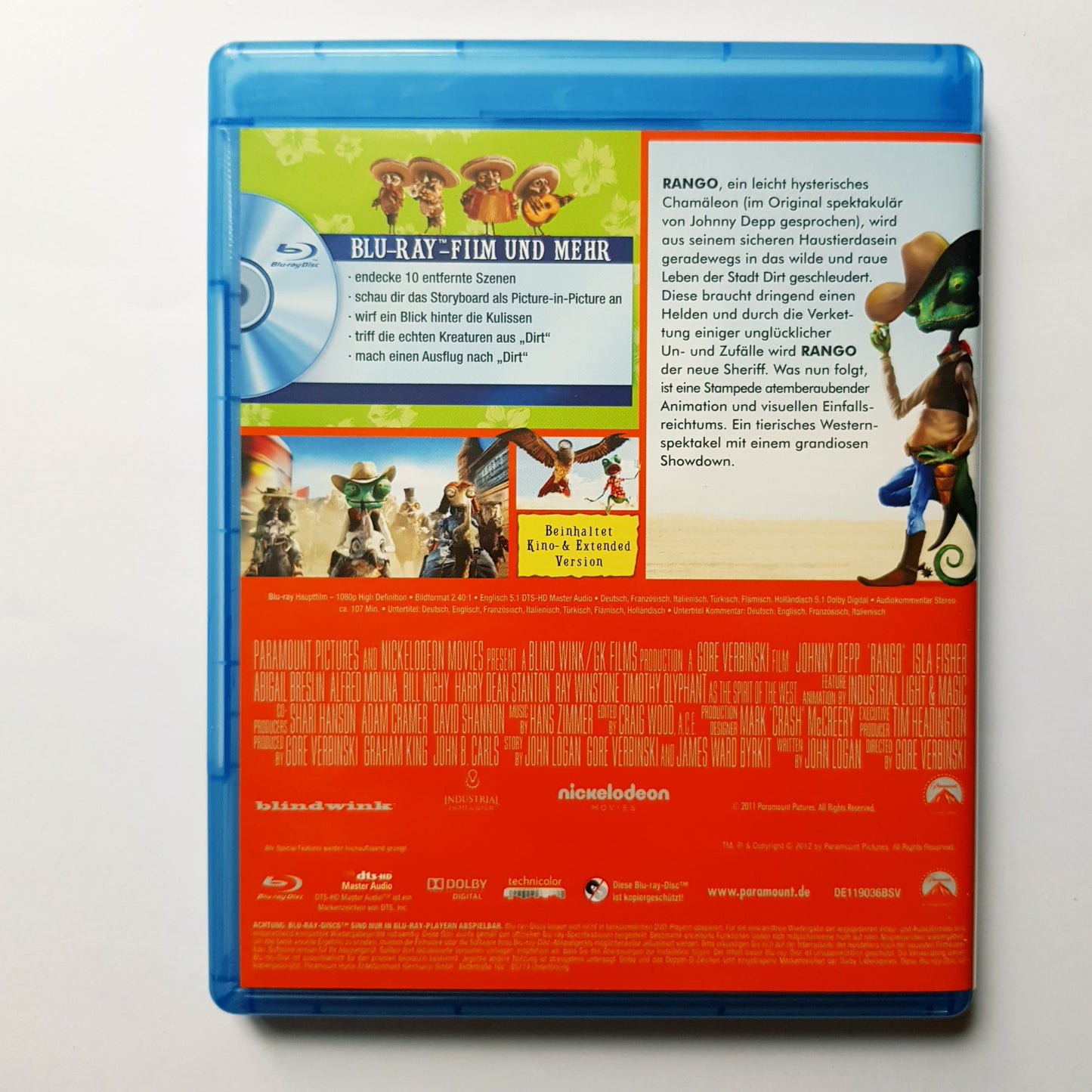 Rango - Blu Ray Zustand sehr gut