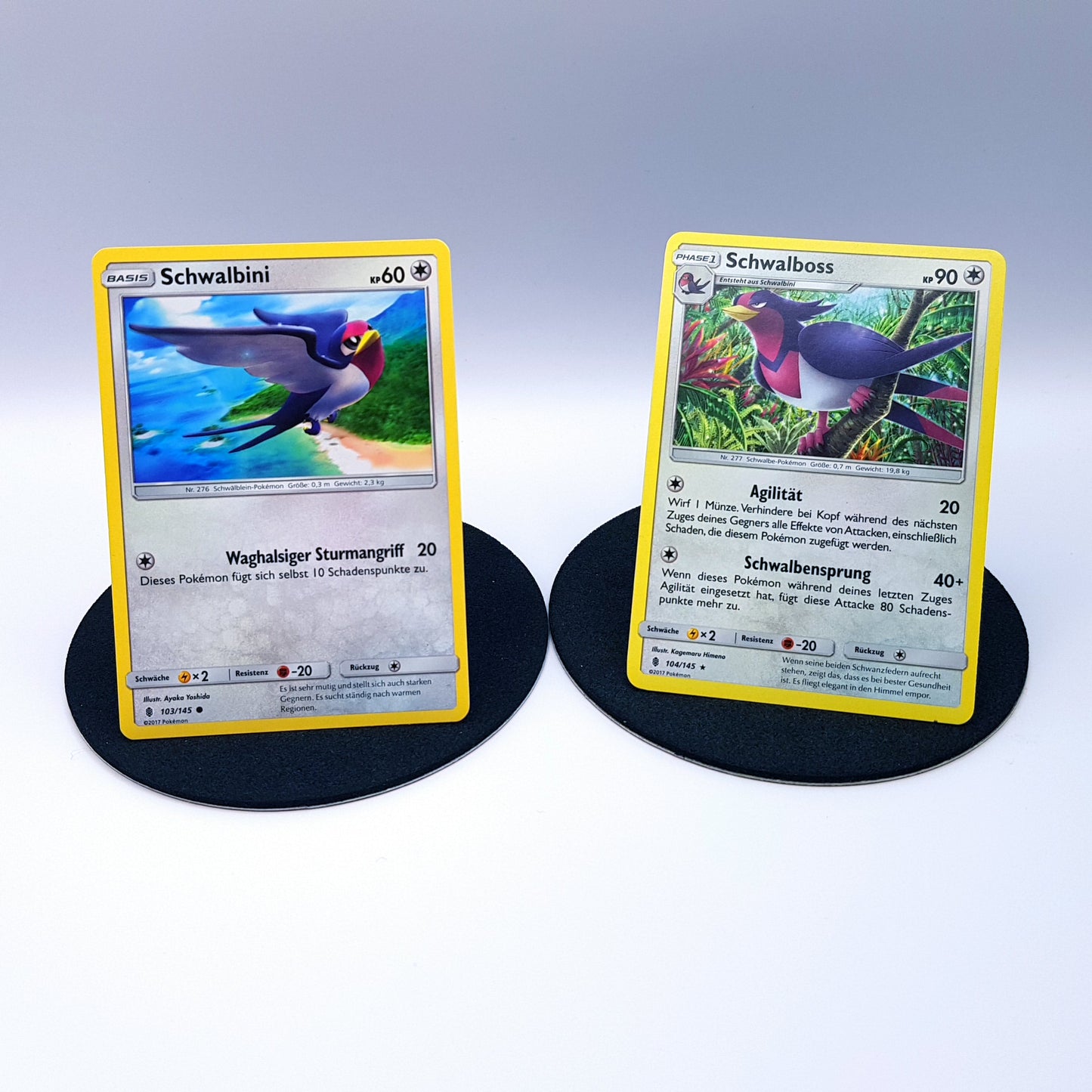Schwalbini 103/145 Schwalboss 104/145 rare Stunde der Wächter 2017 DE Pokemon