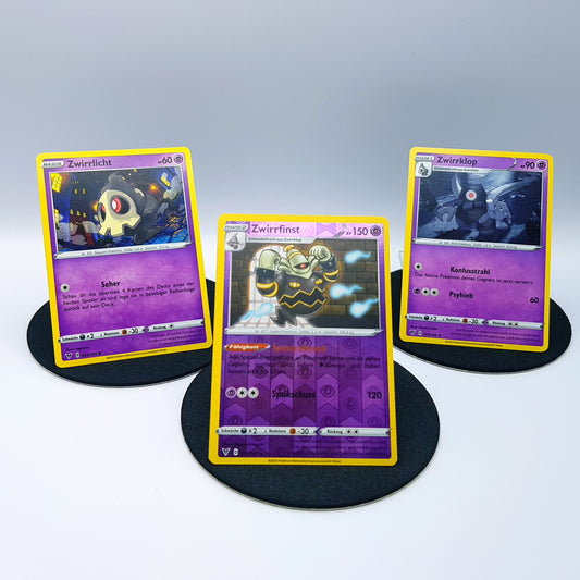 Zwirrlicht 069/185 Zwirrklop 070/185 Zwirrfinst 71/185 rare reverse holo Pokemon