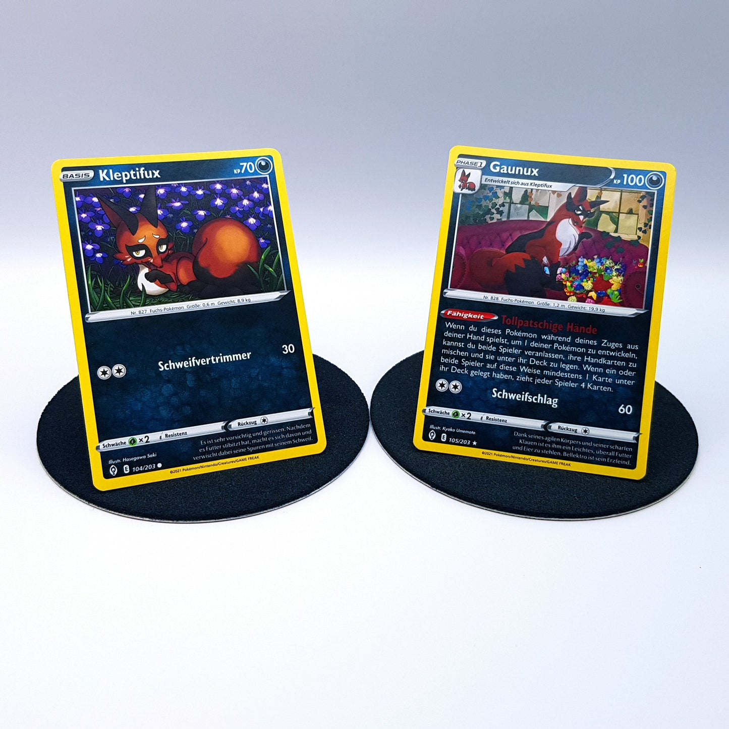 Kleptifux 104/203 Gaunux 105/203 rare Drachenwandel 2021 DE Pokemon