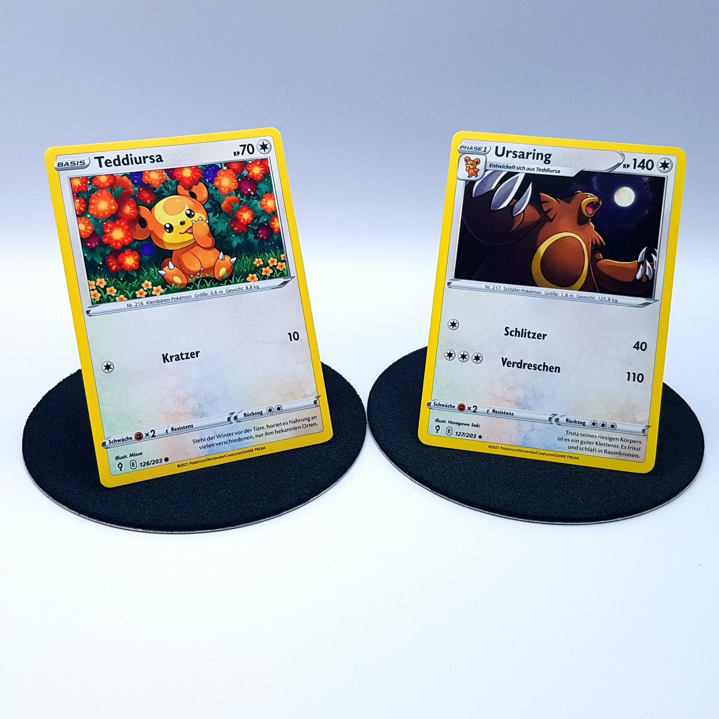 Teddiursa 126/203 Ursaring 127/203 uncommon Drachenwandel 2021 DE Pokemon