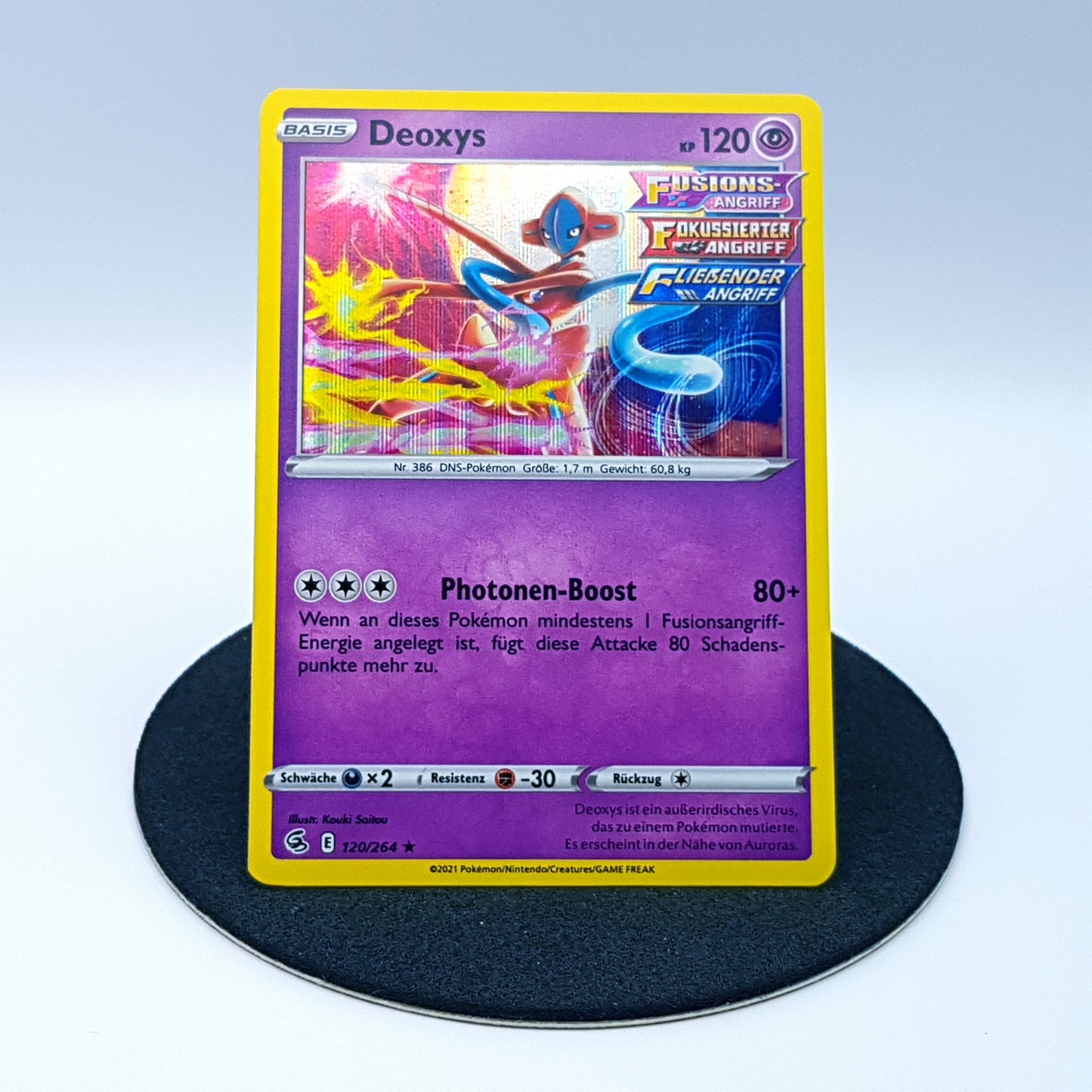 Deoxys 120/264 rare holo Schwert & Schild Fusionsangriff 2019 DE Pokemon