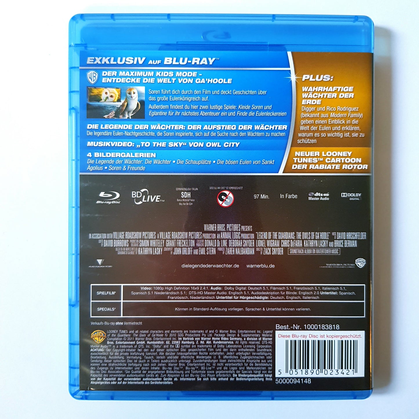 Die Legende der Wächter - Blu Ray Zustand sehr gut