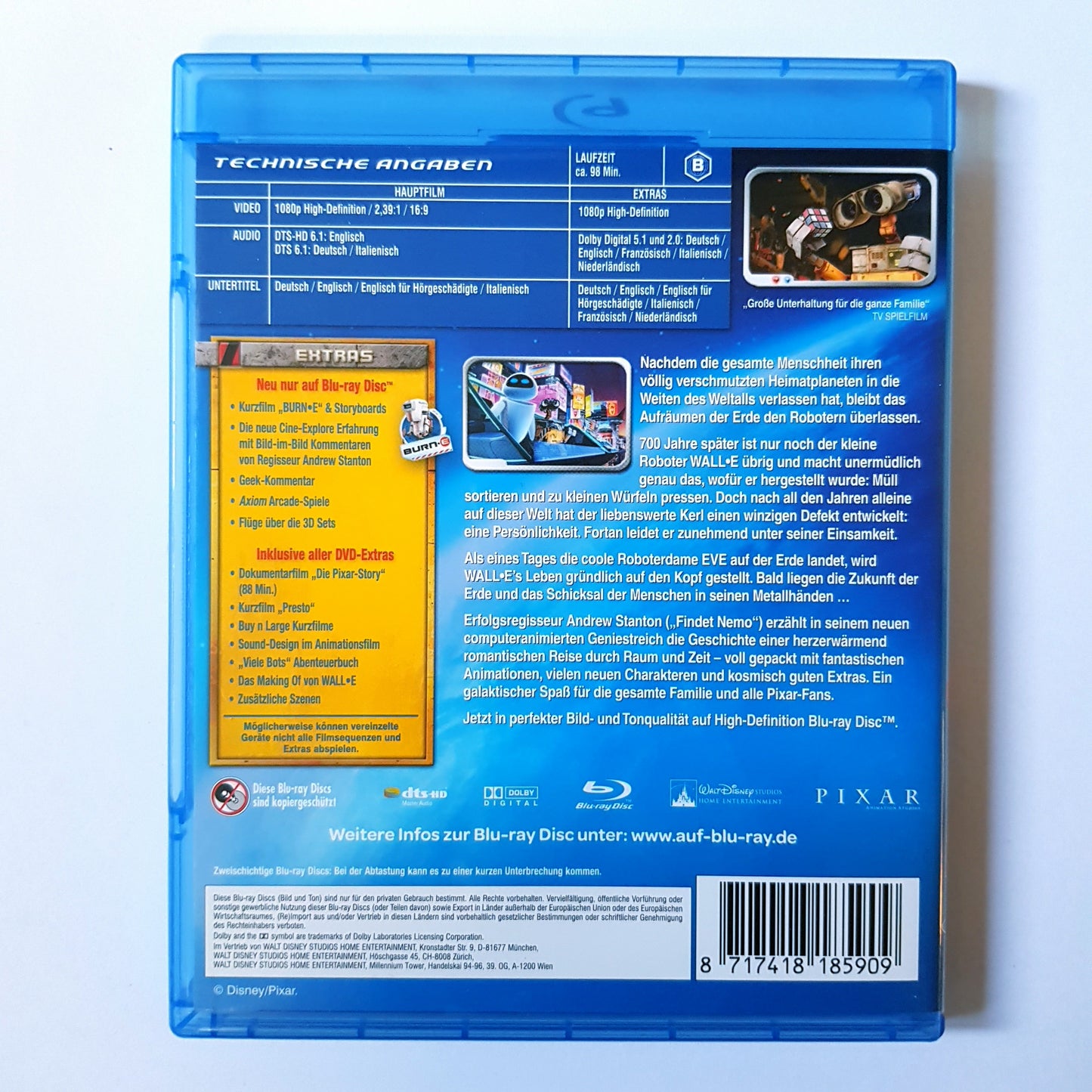 Disney Pixar Wall-E - Blu Ray Zustand sehr gut