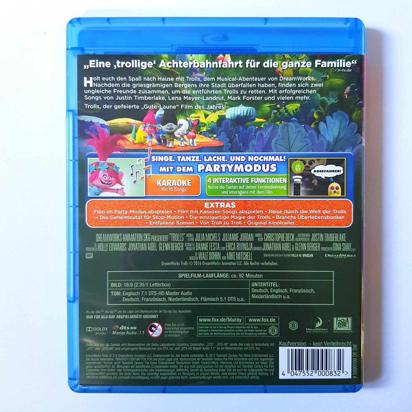 Dreamworks Trolls - Lena Meyer-Landrut - Mark Forster - Blu Ray Zustand sehr gut