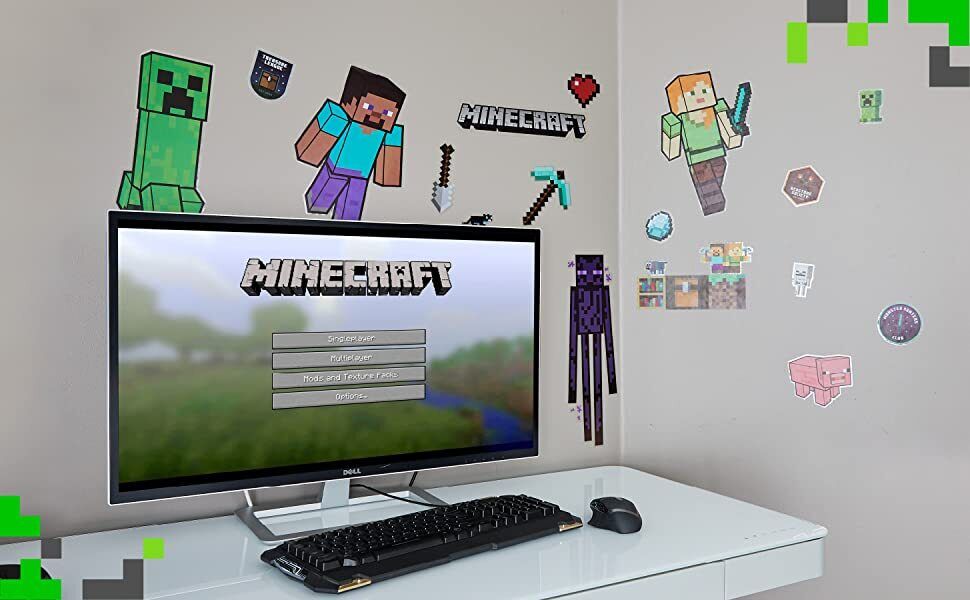 Minecraft Wall Decals Wandsticker Aufkleber Wandtatoo Kinderzimmer selbstklebend