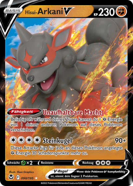 Pokemon V/VStar/VMax Holo Karten zur Auswahl - Schwert & Schild - Silberne Sturmwinde