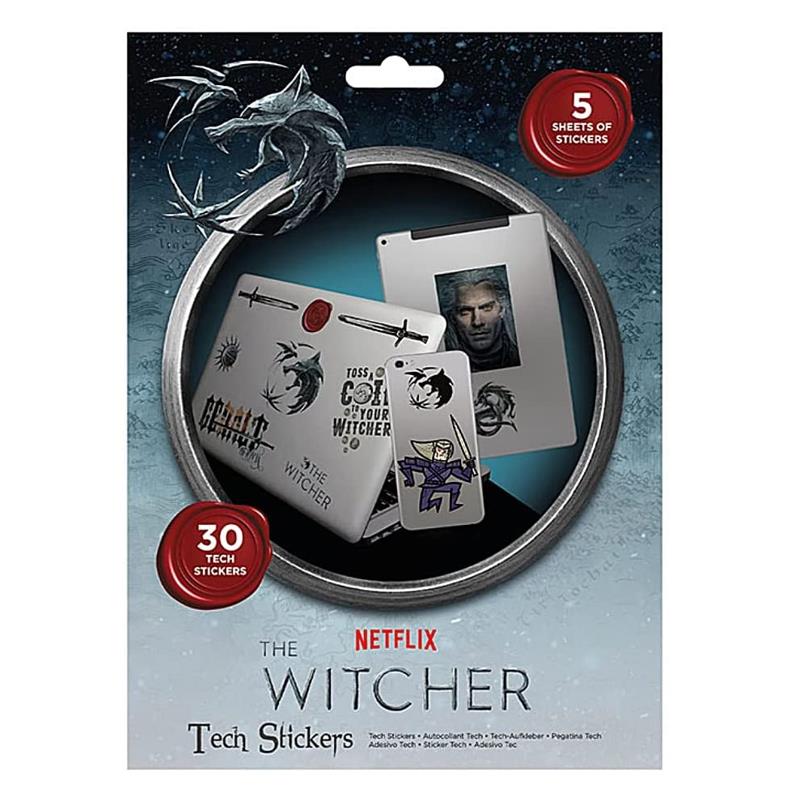 The Witcher Netflix Tech Stickers Gadget Set (30 Aufkleber)