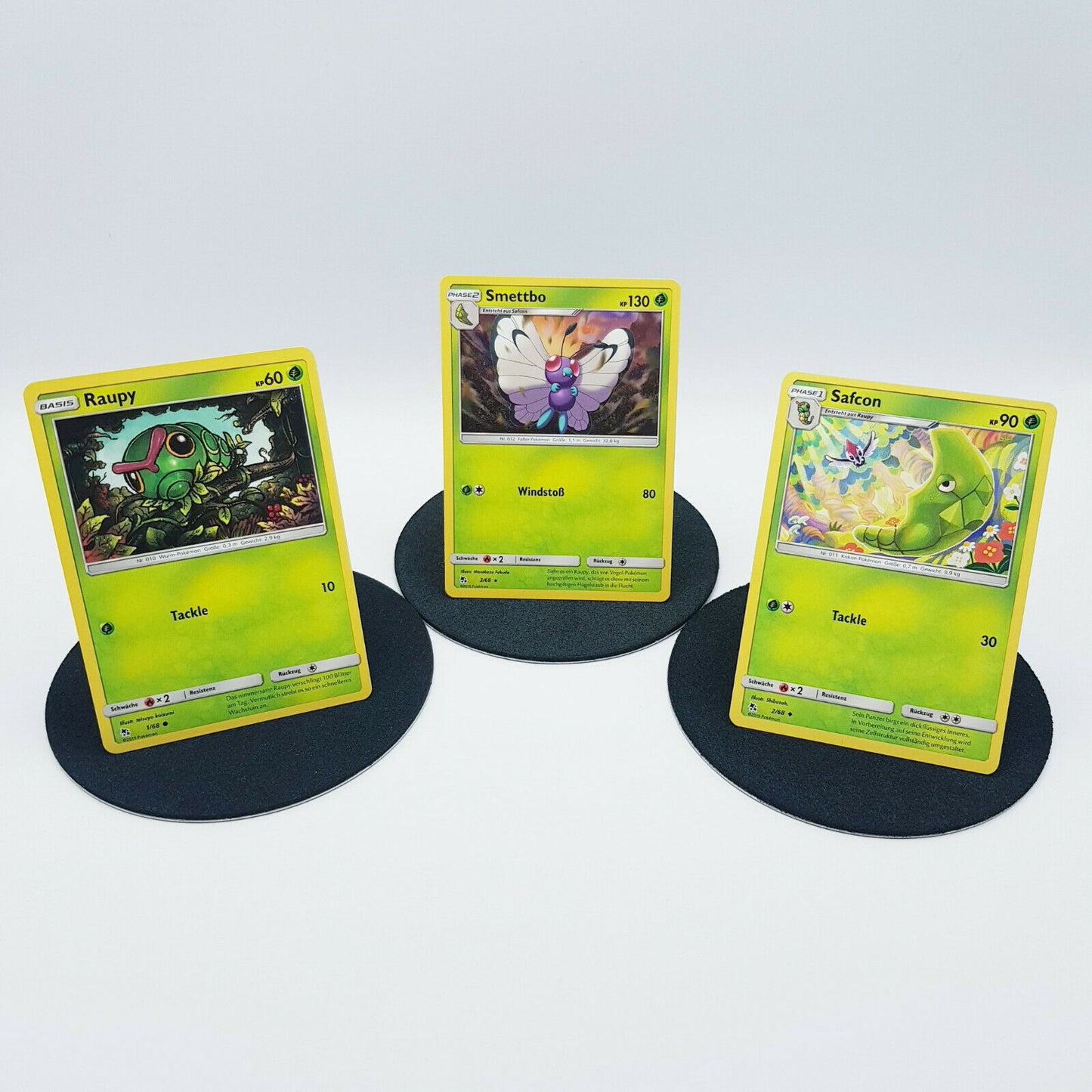 Pokemon Karten - Raupy 1/68 Safcon 2/68 Smettbo 3/68 SM 2019 deutsch MINT