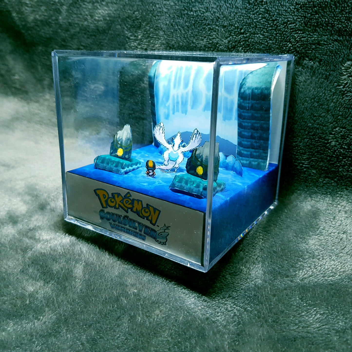 Pokemon Soulsiver Lugia 3D Cube Handmade Diorama - Gameboy - Fanart